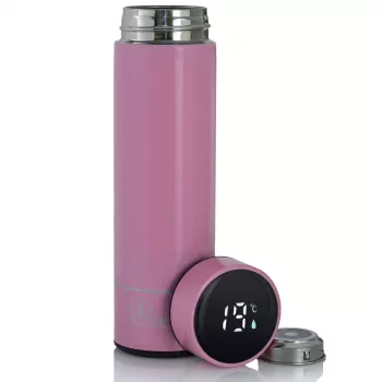 Extralink Smart Travel Mug rosa, thermos con display LED
