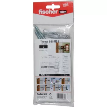 fischer 520115 - set viti e tasselli - calcestruzzo aerato autoclavato - calcestruzzo - muratura - mattoni - plastica - M6 - 1 cm - 24 cm