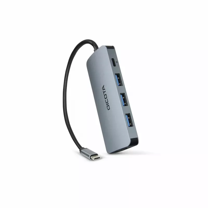 Dicota USB-C 8-in-1 Multi Hub 4K PD 100W argento