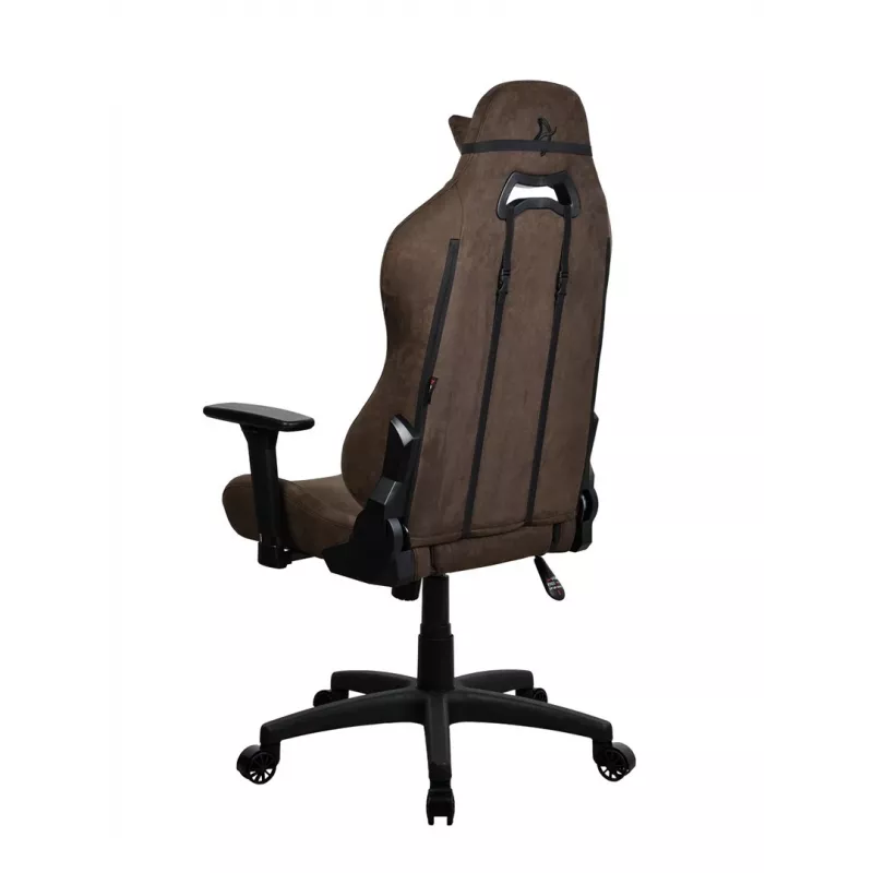 Sedia gaming Arozzi Torretta SuperSoft – ergonomica marrone, design di supporto
