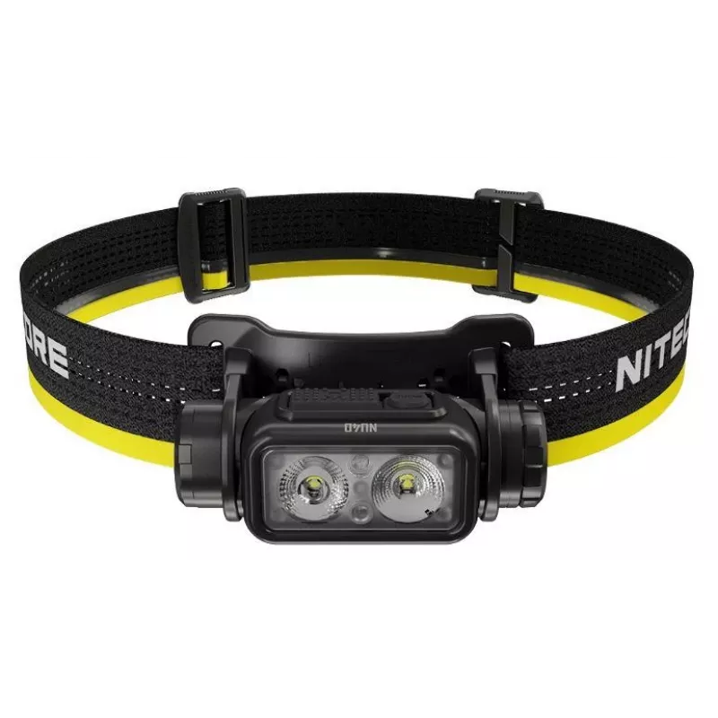 Torcia frontale Nitecore NU40 nero LED 2 lampade IP68