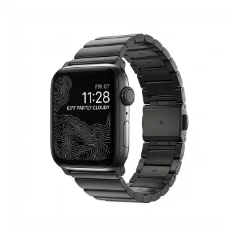 Cinturino per orologio Nomad acciaio inox nero grafite V2 per 42/44/45/49 mm