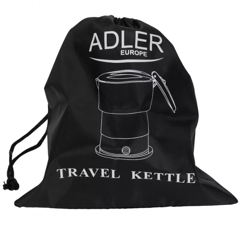 Bollitore elettrico Adler AD 1377G, capacità 0,6 L, 600 W, grigio, plastica/silicone/acciaio inox