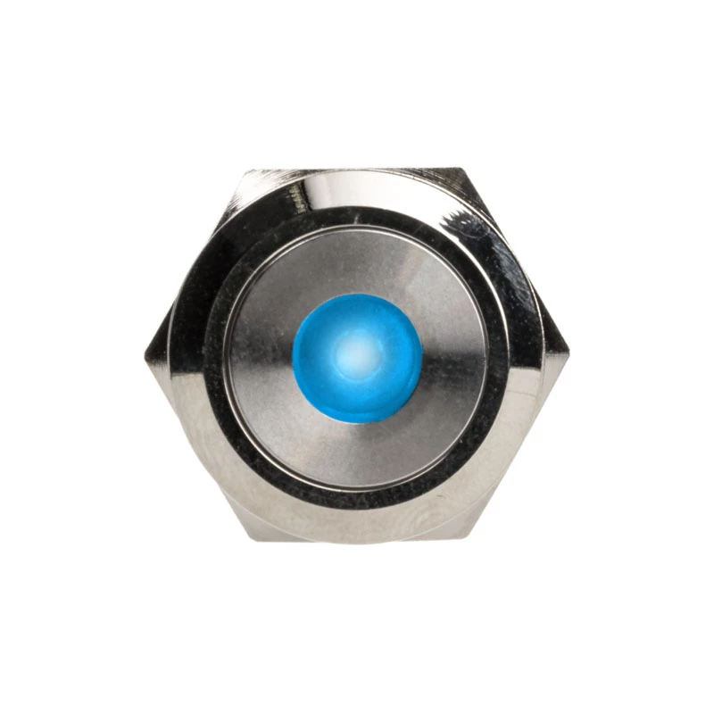 Pulsante DimasTech PD211 22 mm Silverline Dot RGB — pulsante da pannello antivandalico