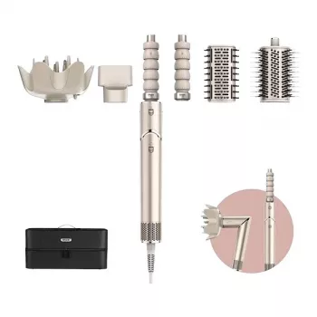 Shark FlexStyle 5-in-1 Air Styler e asciugacapelli con arricciacapelli automatici, spazzola piatta, spazzola ovale, bocchetta, diffusore, custodia, senza danni termici