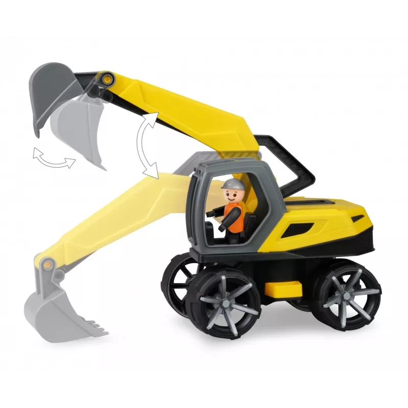 Escavatore giocattolo Lena Truxx 2 open box 04511 – veicolo da costruzione in plastica, scala ridotta