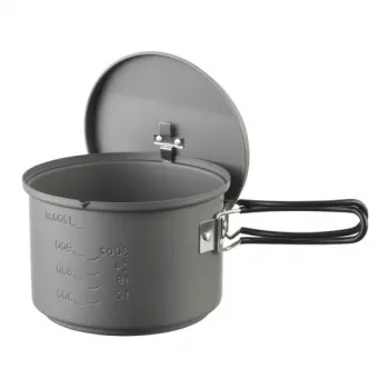 ESBIT set da cucina con fornello ad alcol, alluminio 1,5 L, Ø15,4 cm, H115 mm, nero