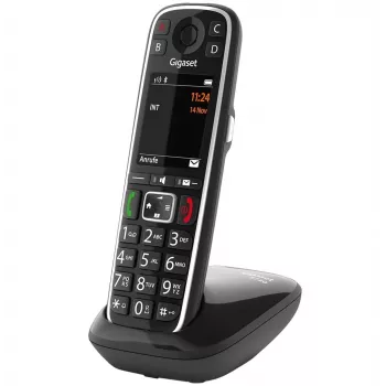 Telefono analogico/DECT Gigaset E720 con identificazione del chiamante nero