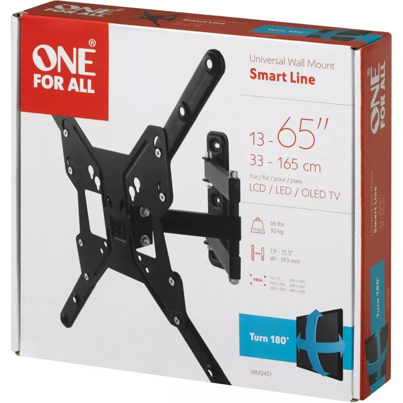 Universal Electronics One For All Smart WM 2451 - supporto - per schermo piatto - dimensione schermo: 33-140 cm (13-55