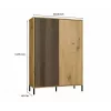 KAMARO 2DD stretto/GŁ rovere ARTISAN VETRINA