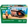 Treno passeggeri BRIO 63604700 arancione-nero, set treno giocattolo in legno, compatibile con binari BRIO