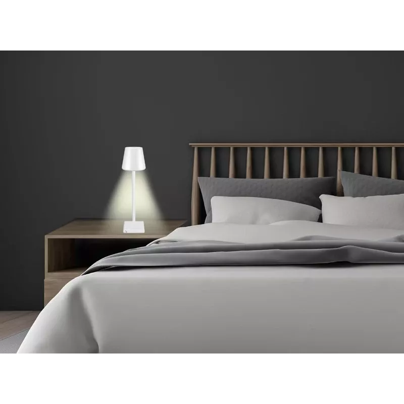 Lampada da tavolo ricaricabile Beper P201UTP102, interruttore touch, 2 W
