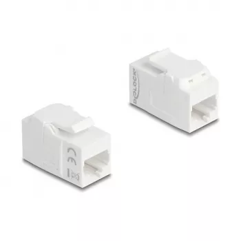 Delock 90719 Accoppiatore modulo Keystone RJ45 jack a RJ45 jack, Cat.6A UTP, bianco