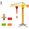 World grande gru da cantiere con luce, binario