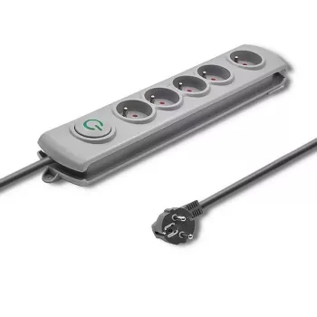 Protezione da sovratensione Qoltec 50270 grigio 5 prese AC 230V
