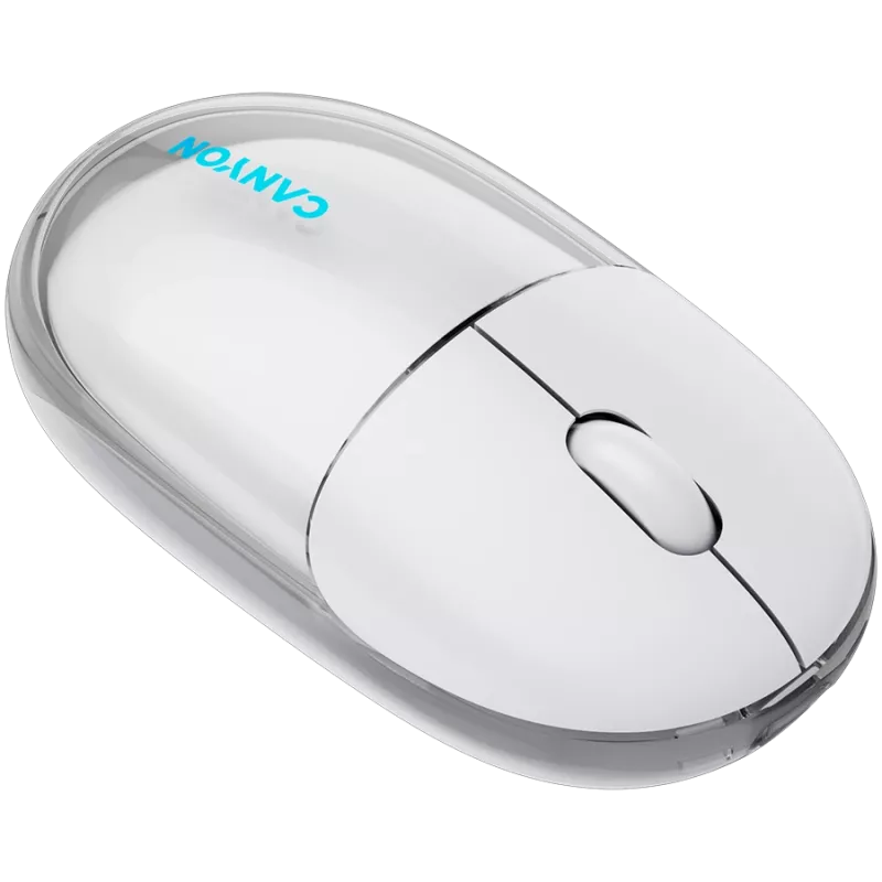 Mouse CANYON OnClick 24 BT/ wireless trasparente/bianco
