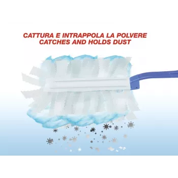 Set piumino per la polvere Beper C203PUL004 con 10 ricariche — set piumino a mano, teste in microfibra sostituibili