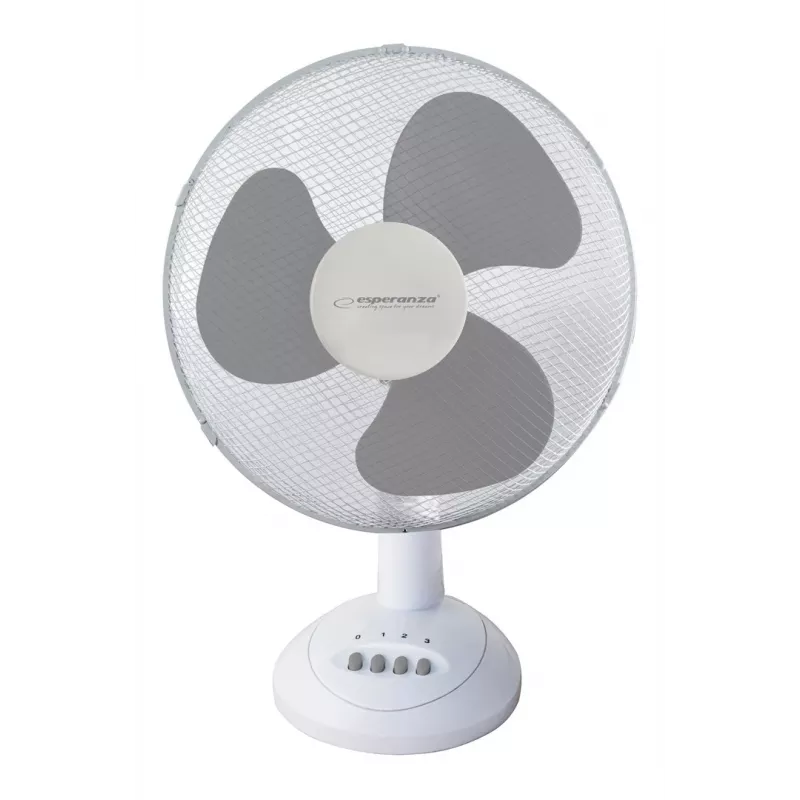 Esperanza EHF003WE, ventilatore da tavolo 12'' , bianco e grigio