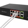 Switch di rete QOLTEC Fast Ethernet PoE 8xRJ45 con 2xRJ45 uplink