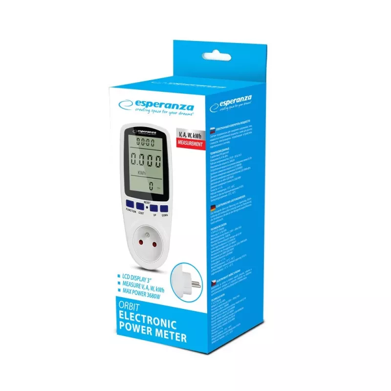 Misuratore elettronico di consumo energetico Esperanza ELA103 Orbit