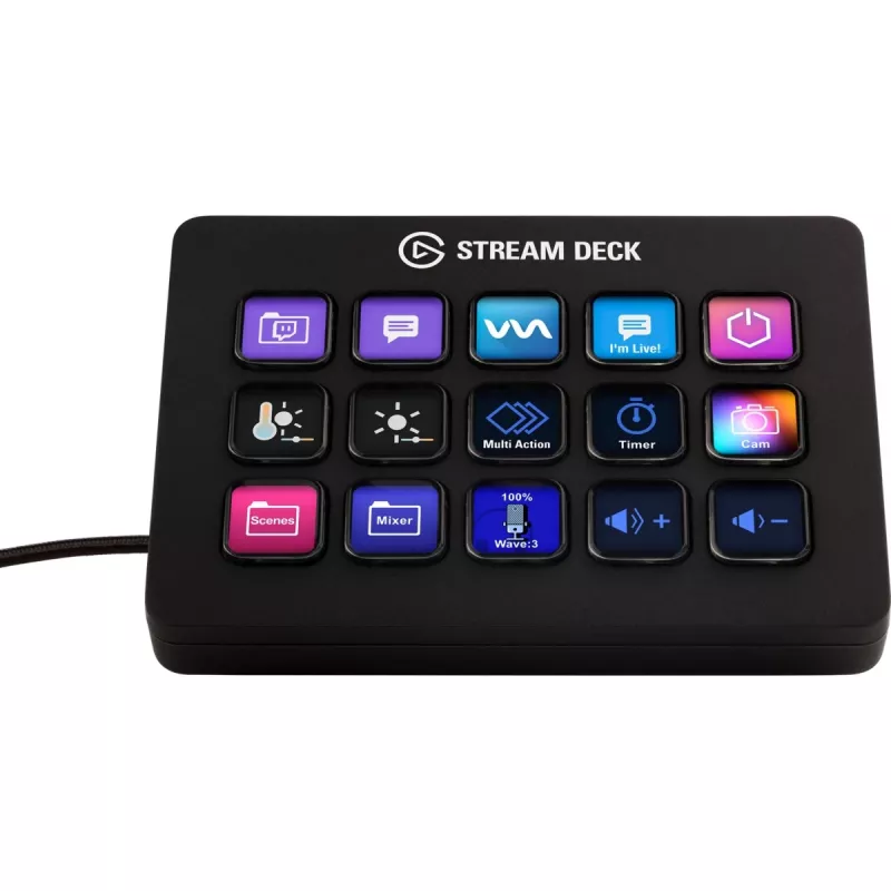 Elgato Stream Deck MK.2 – Pannello di controllo USB personalizzabile con 15 tasti classici, nero