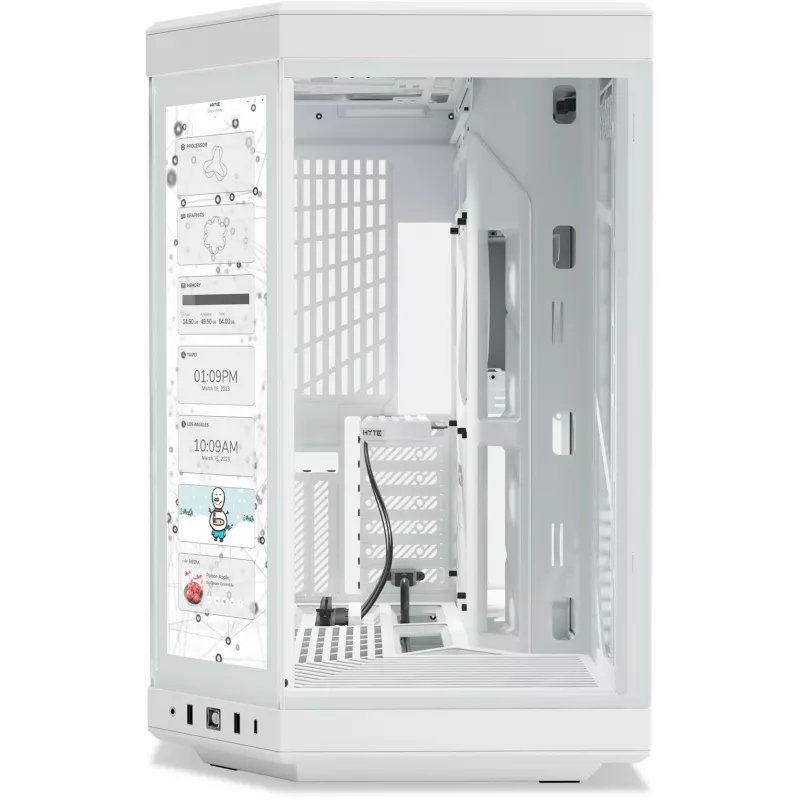 Y70 Touch Infinite, case tower bianco, vetro temperato x 2