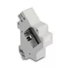DeLOCK 67043 Supporto Keystone per guida DIN con messa a terra, grigio