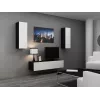 Armadietto Cama VIGO 90 chiuso 90/35/32 nero/bianco lucido