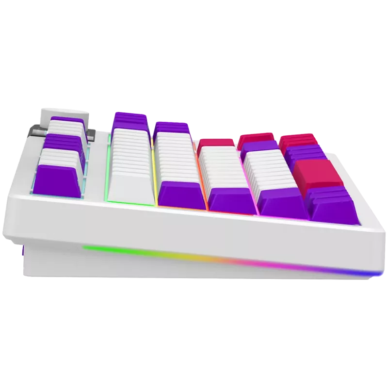 LORGAR KBP70TKLW, tastiera da gaming meccanica TKL wireless Pro, bianco, layout EN