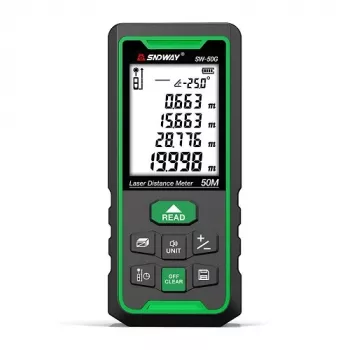 Distanziometro laser fino a 50 m, raggio verde