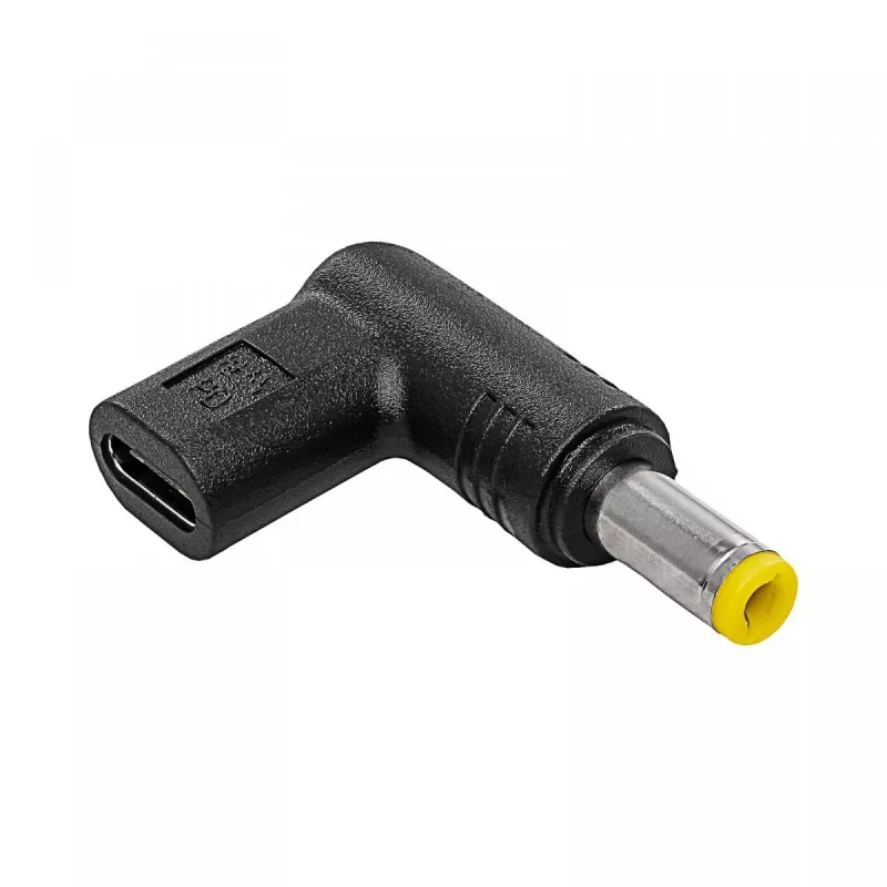 Akyga AK-ND-C01 adattatore di ricarica USB-C a DC 5,5 x 2,5 mm per notebook, 18,5-20 V, 100 W