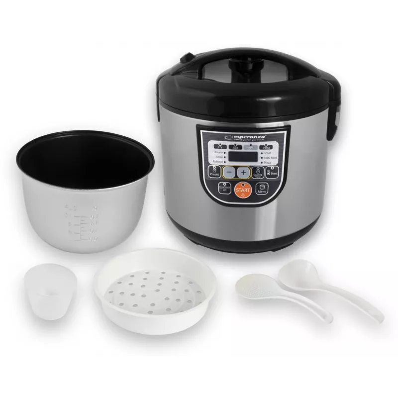 Multicooker ESPERANZA EKG011, capacità 5 L, 860 W, nero/acciaio inox