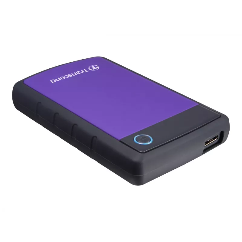 Transcend StoreJet 25H3P - disco fisso - 4TB - esterno (portatile) - 2.5 (6,4 cm) - USB3.0 - AES a 256 bit - viola (TS4TSJ25H3P)