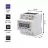 Contatore di energia elettronico trifase QOLTEC 50900 400V LCD 4P