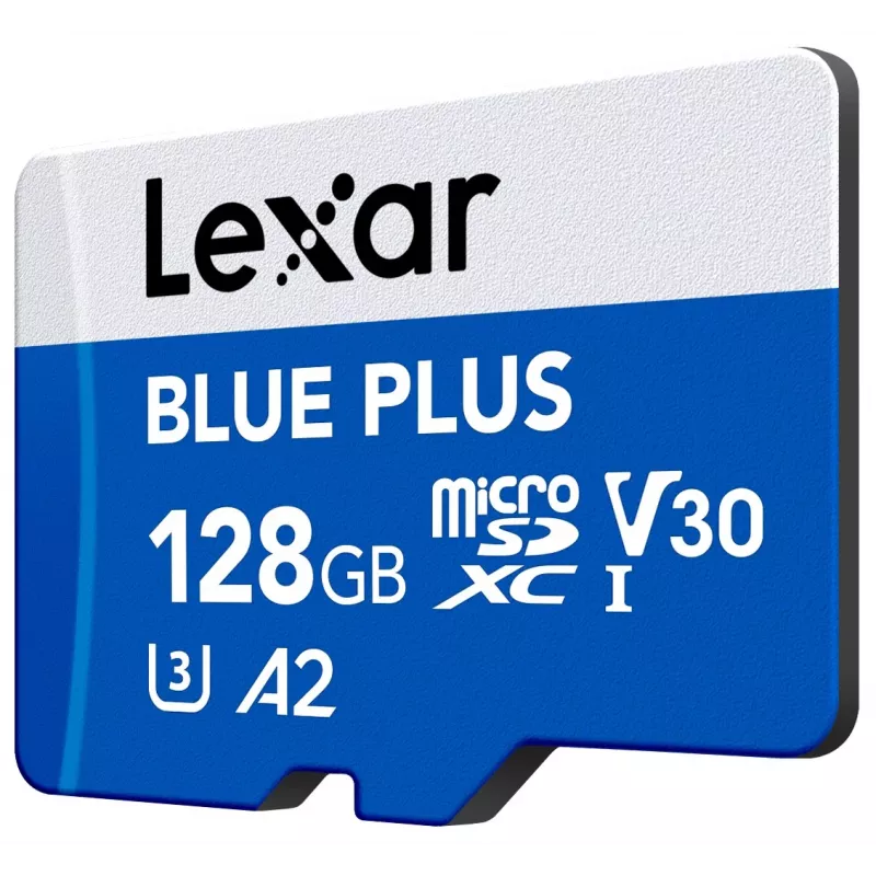 Scheda di memoria MicroSDXC Lexar BLUE PLUS 128 GB UHS‑I U3 V30 170 MB/s