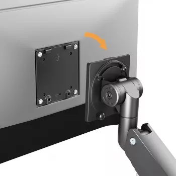 Maclean MC-968 supporto doppio braccio per monitor con molla a gas 17-57 27 kg portata elevata stabile completamente orientabile supporto max VESA 200x200