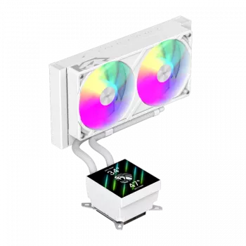 Dissipatore a liquido per CPU Gamemax | GLACIER 240 LCD WH | Intel, AMD