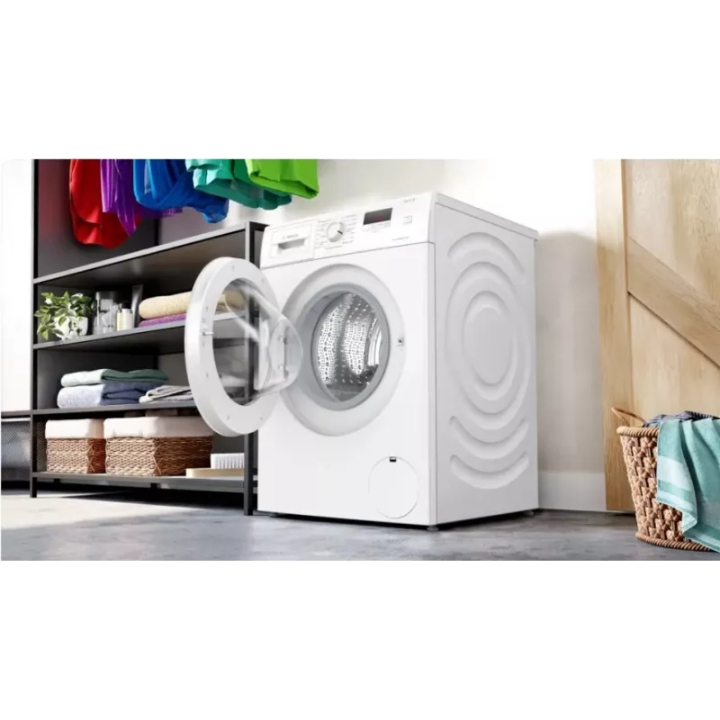 Lavatrice a carica frontale Bosch WGE02201PL — 8 kg, 1200 giri/min, cestello 55 l, display LED, inverter