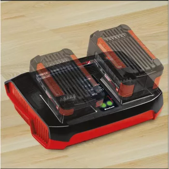 Einhell Power-X-Twincharger 3 A caricabatterie per interni nero - rosso (4512069)