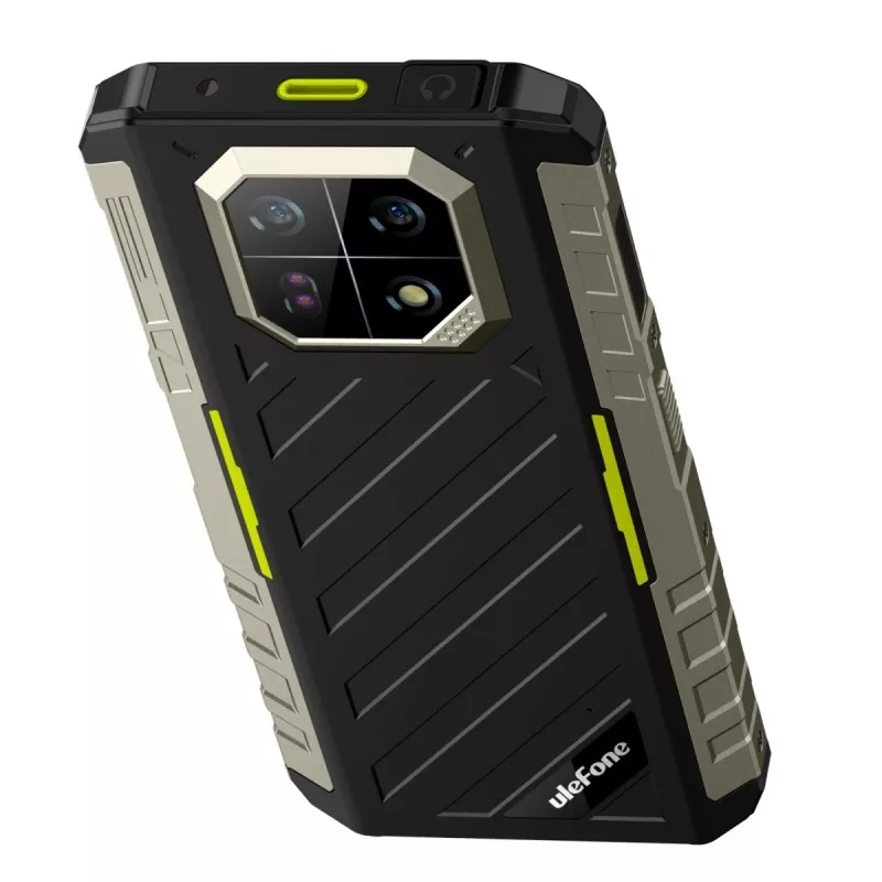Smartphone robusto UleFone Armor 22 4G, 9 GB RAM, 128 GB memoria, IP69K, verde