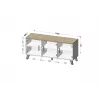 Cama credenza LOTTA 150 3D bianco + sonoma oak