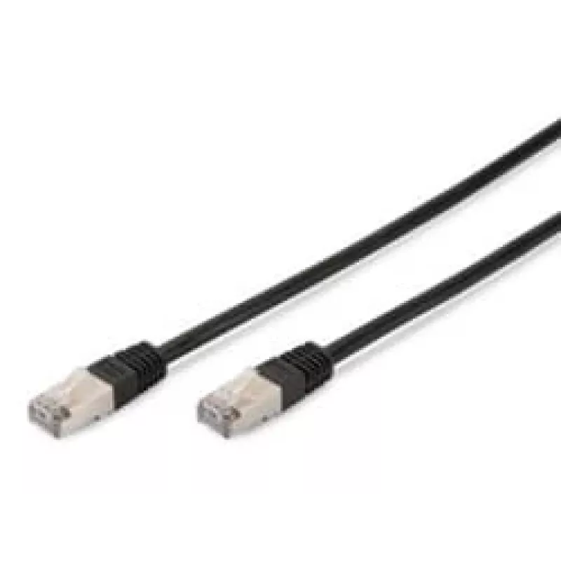Cavo di rete Digitus CAT 5e SF/UTP cavo patch nero 3m