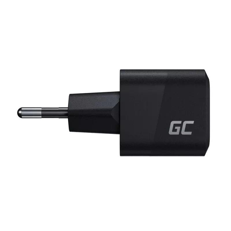 Caricabatterie per dispositivi mobili Green Cell CHARGC06, USB-C 33W, Quick Charge 3.0, ingresso AC 100–240V, nero