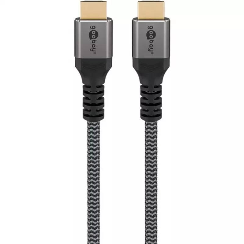 Goobay 65263 Cavo HDMI 5 m HDMI Tipo A (standard) grigio (65263)