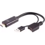 Adattatore HDMI A femmina a DisplayPort maschio ShiverPeaks BS10-01012 4K 60Hz 20 cm