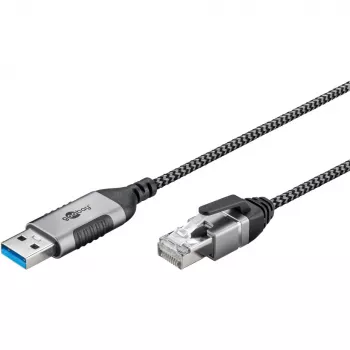Cavo Ethernet Goobay USB-A 3.0 a RJ45 sottile 1 m – collega router, modem o (74393)