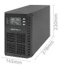 UPS Qoltec gruppo di continuità | 1kVA | 1000W | fattore di potenza 1,0 | LCD | EPO | USB | Online