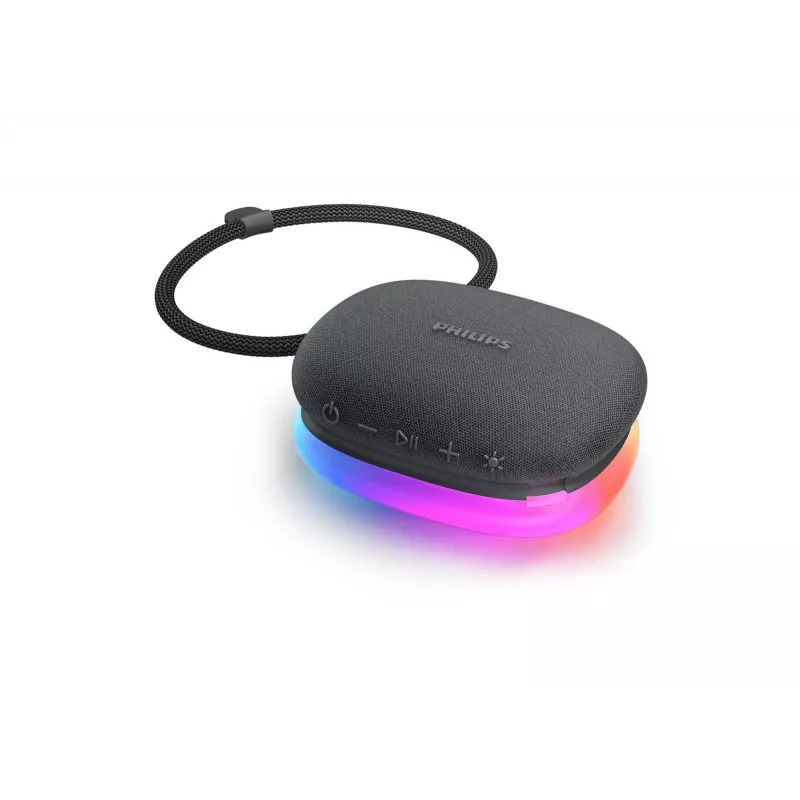 Altoparlante Bluetooth Philips TAS2307BK/00 con luci integrate, riproduzione audio wireless