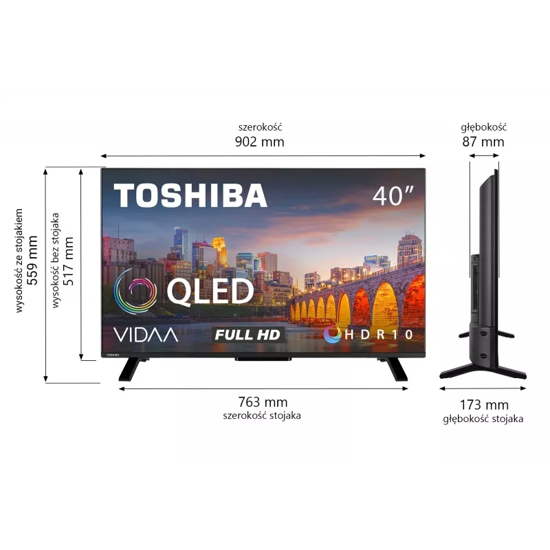 TV QLED 40 pollici 40QV2F63DG