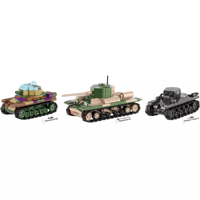 Set da costruzione COBI Renault R35 Valentine IX Panzer I 595 pezzi